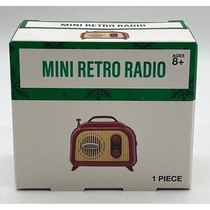 Mini Collectible Retro Radio With Festive Design For Ages 8+ Office Decor